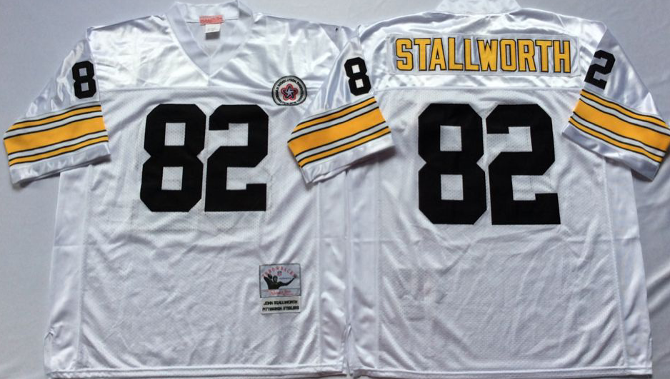 Men NFL Pittsburgh Steelers #82 Stallworth white Mitchell Ness jerseys